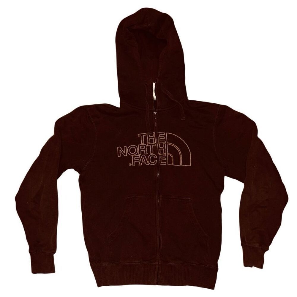 Mens The North Face Hoodie Jacket Coat Brown Size S